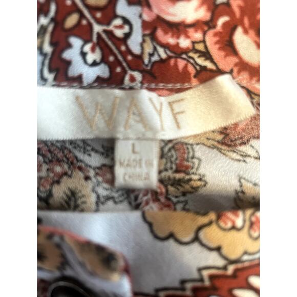 WAYF Wide Leg Side Slit, Floral Trousers Size L - Picture 4 of 4